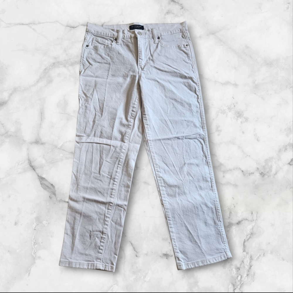 Banana Republic Petite 27/4 White Slouch Jeans — Women's Slim Stretch, Stylish